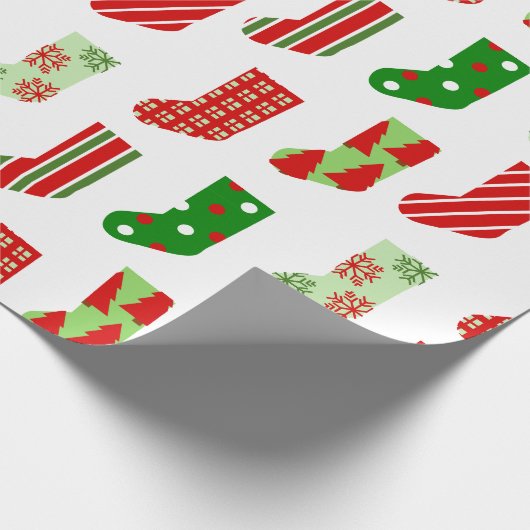 WeihnachtsStrümpfe Geschenkpapier (Ecke)