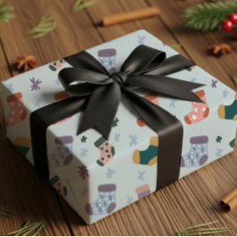 Weihnachtsstrümpfe Geschenkpapier