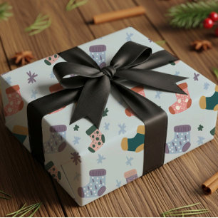 Weihnachtsstrümpfe Geschenkpapier