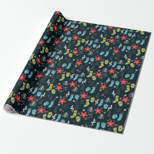 Weihnachtsstrümpfe Geschenkpapier (Ungerollt)