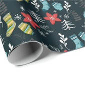 Weihnachtsstrümpfe Geschenkpapier (Rolleneckpunkt)