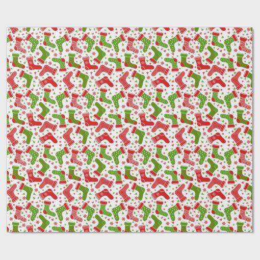 WeihnachtsStrümpfe Geschenkpapier (Flach)