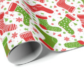 WeihnachtsStrümpfe Geschenkpapier (Rolleneckpunkt)