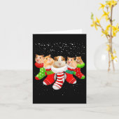 Weihnachtsstrümpfe im Hamster Funny Weihnachtsgesc Karte (Gelbe Blume)