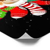 Weihnachtsstrümpfe im Hamster Funny Weihnachtsgesc Poster (Ecke)
