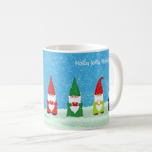 Weihnachtsstrümpfe in farbenfrohen Kleider & Schne Kaffeetasse (VorderseiteRechts)