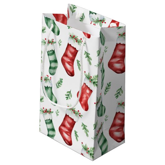 WeihnachtsStrümpfe Kleine Geschenktüte (Rückseite Schrägansicht)