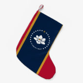 Weihnachtsstrümpfe mit Flagge von Mississippi (Vorderansicht (hängend))