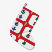 Weihnachtsstrümpfe mit Flagge von Montreal (Vorderansicht (hängend))