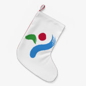 Weihnachtsstrümpfe mit Flagge von Seoul (Vorderansicht (hängend))