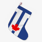 Weihnachtsstrümpfe mit Flagge von Toronto, Kanada (Vorderansicht (hängend))