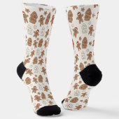 Weihnachtsstrümpfe mit Lebkuchenmännern Socken (Gewinkelt)