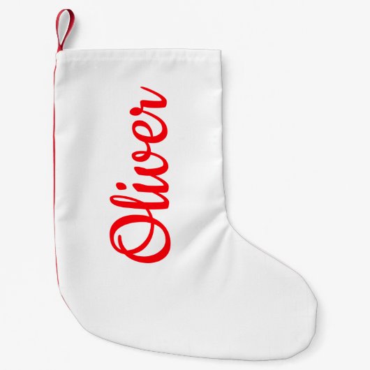 Weihnachtsstrümpfe mit Namen (Vorderseite)