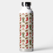 Weihnachtsstrümpfe Nahtloses Muster Trinkflasche (links)