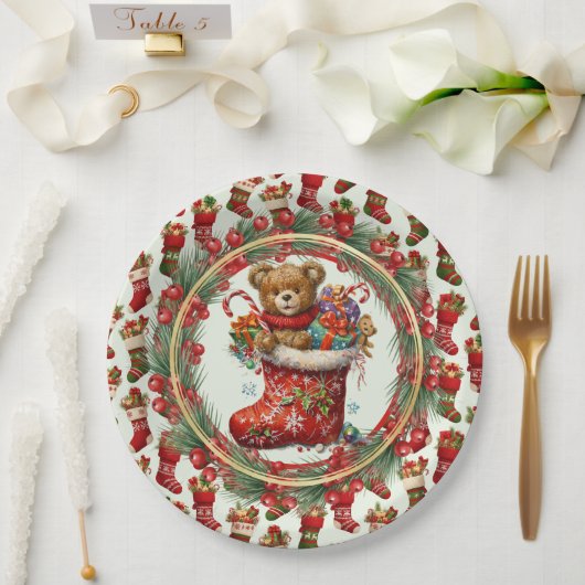 Weihnachtsstrümpfe Pappteller (Hochzeit)