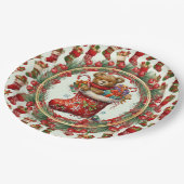 Weihnachtsstrümpfe Pappteller (Schrägansicht)