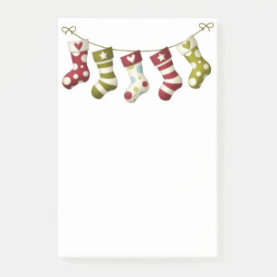 WeihnachtsStrümpfe Post-it Klebezettel