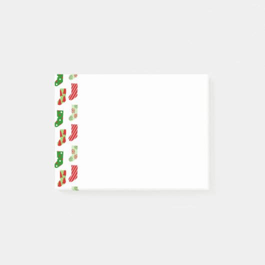 WeihnachtsStrümpfe Post-it Klebezettel (Vorderseite)