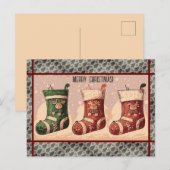Weihnachtsstrümpfe Postkarte (Vorne/Hinten)