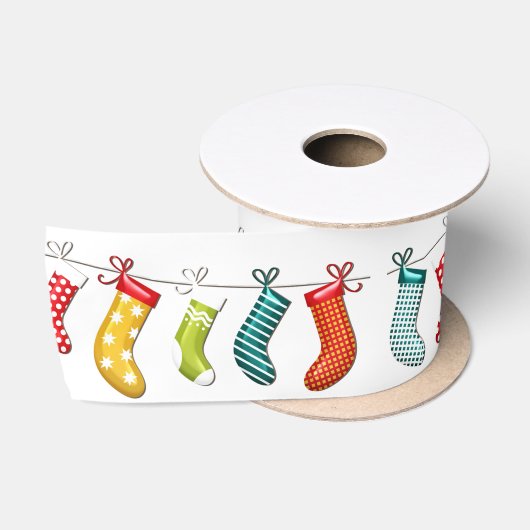 WeihnachtsStrümpfe Satinband (Spule)