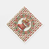Weihnachtsstrümpfe Serviette (Ecke)