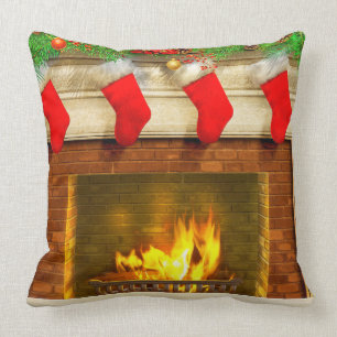 WeihnachtsStrümpfe und Kaminthrow-Kissen Kissen