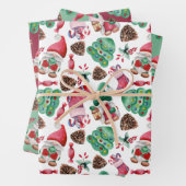 Weihnachtsstrümpfe und Symbole Geschenkpapier Set (Beispiel)