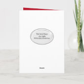 Weihnachtsstuhl mit Poinsettia im Fenster Karte (Rückseite)