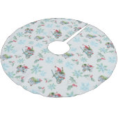 Weihnachtsstürme im Spiel Polyester Weihnachtsbaumdecke (Schrägansicht)