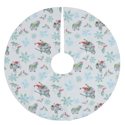 Weihnachtsstürme im Spiel Polyester Weihnachtsbaumdecke (Vorderseite)