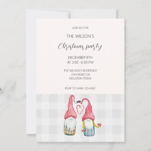 Weihnachtsstürme in Liebe Wasserfarbe Mit Monogram (Vorderseite)