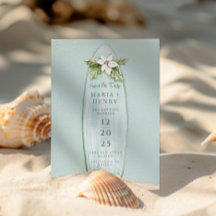 Weihnachtssurfboard | Winter Beach Save the Date