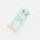 Weihnachtssurfboard | Winterstrand Serviette (Ecke)