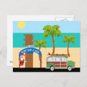 Weihnachtssurfen Feiertagspostkarte (Vorne/Hinten)