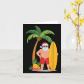 Weihnachtssurfen Santa Beach Ne Ferien Surfen Karte (Gelbe Blume)