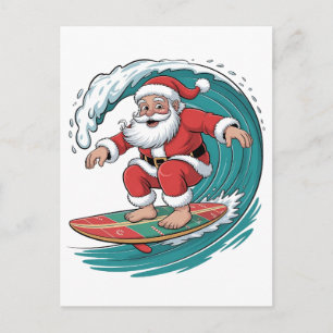 Weihnachtssurfen Weihnachten Weihnachtsfeiertag Ankündigungspostkarte
