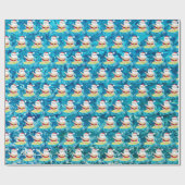 Weihnachtssurfen Weihnachten Weihnachtsfest Geschenkpapier (Flach)