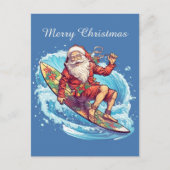 Weihnachtssurfen Weihnachtsfeiertag Weihnachtsschr Feiertagspostkarte (Vorderseite)