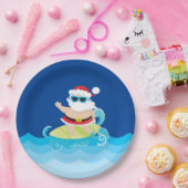 Weihnachtssurfen Weihnachtsfest Pappteller (Party)