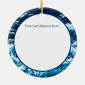 Weihnachtssurfen Weihnachtsfest Sentiment Keramik Ornament (Hinten)