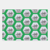 Weihnachtssurfer Couple Red White Green  Geschenkpapier Set (Vorderseite 2)