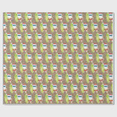 Weihnachtssurfer Weihnachtsgeschmack Geschenkpapier (Flach)