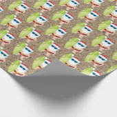 Weihnachtssurfer Weihnachtsgeschmack Geschenkpapier (Ecke)