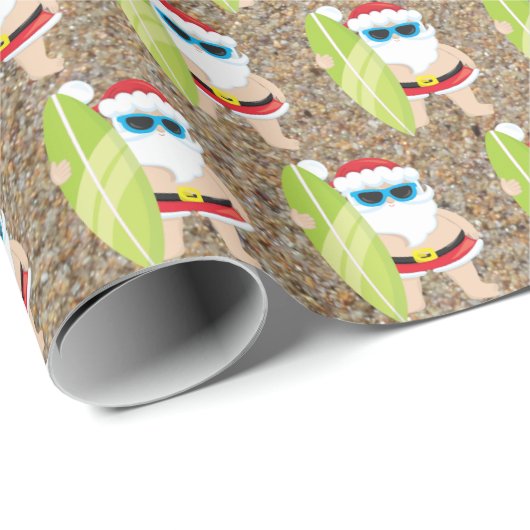 Weihnachtssurfer Weihnachtsgeschmack Geschenkpapier (Rolleneckpunkt)