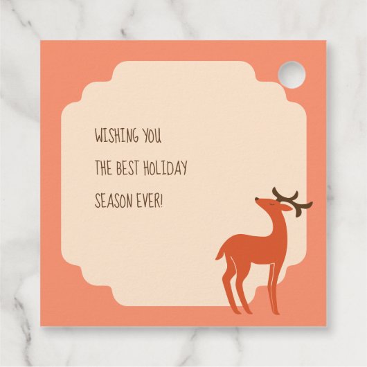 Weihnachtssüße Rentiere CC1251 Retro SVG Geschenkanhänger (Rückseite)