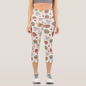 Weihnachtssüße und Hattern Muster Capri Leggings (Vorderseite)