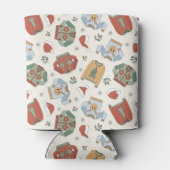 Weihnachtssüße und Hattern Muster Dosenkühler (Rückseite)