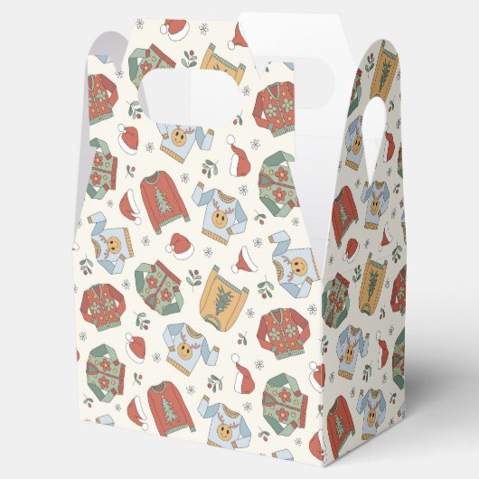 Weihnachtssüße und Hattern Muster Geschenkschachtel (Geöffnet)