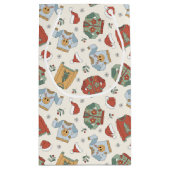 Weihnachtssüße und Hattern Muster Kleine Geschenktüte (Rückseite)