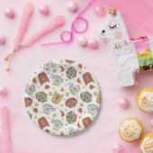 Weihnachtssüße und Hattern Muster Pappteller (Party)